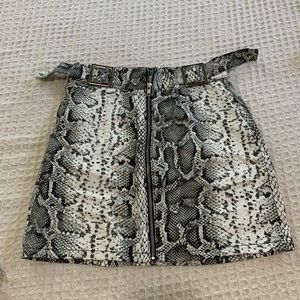 Top shop snakeskin skirt